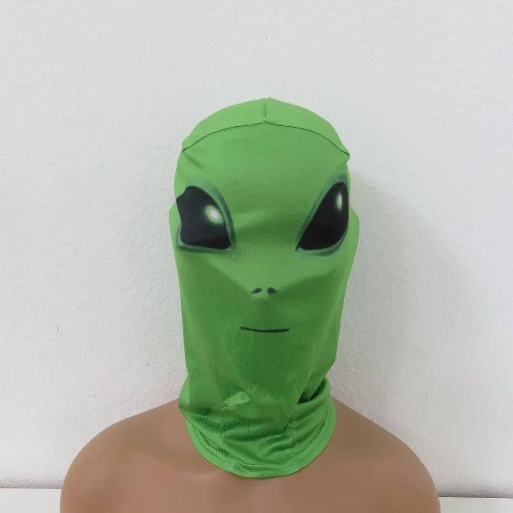 (#117) Green Alien Mask Cosplay UFO Alien Full Face Masks
